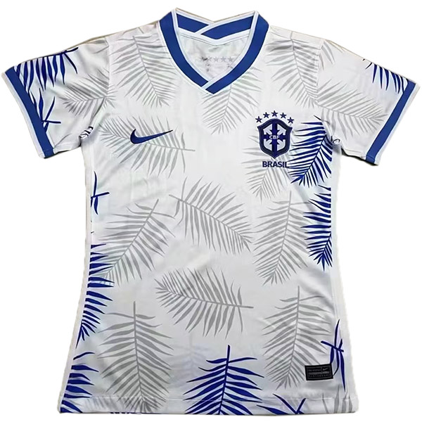 Brazil female jersey women's white soccer uniform sports football kit tops shirt 2022